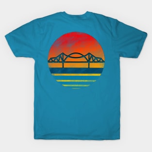 La Crosse Wisconsin Bridge Sunset Graphic T-Shirt